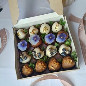 Анютины глазки 💙Набор с клубникой в шоколаде 🍫 Клубника в шоколаде