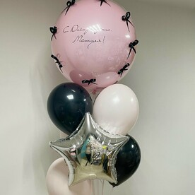 Воздушные шары Фонтан "Розовый Готик" (8 единиц)