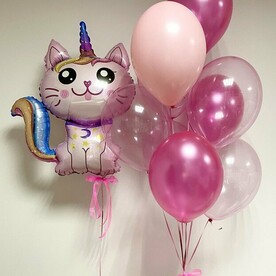 Воздушные Набор "Кот-единорог" (9 диниц в наборе)