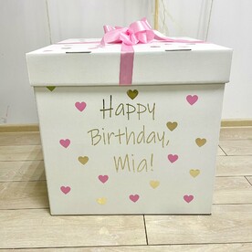 Воздушные шары в Коробке-сюрприз с шарами 15 см с дождиком внутри (21 единица в наборе)