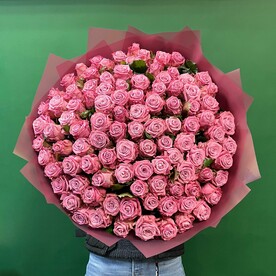 Фиолетовые розы Маритим 60 см 101 шт