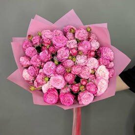 Кустовые пионовидные розы 11 шт 60 см