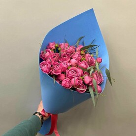 Кустовые пионовидные розы Мисти 9 шт