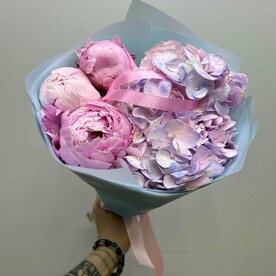 История с ароматными Пионами и Гортензией_mix