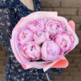 Розовые пионы Sarah Bernhardt 7 шт