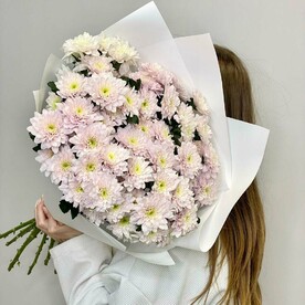 Pastela pink Букет нежно-розовых хризантем