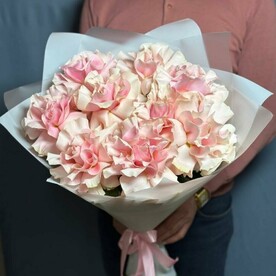 Букет из 9 розовых французских роз