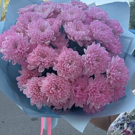 Букет хризантем « клубничное очарование»