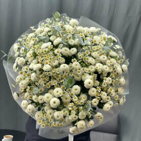 Полевые ромашки, ароматный эвкалипт и помпончики