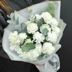 Букет из белых диантусов