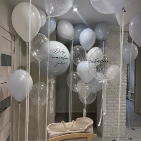Шары на выписку из роддома Чистое небо