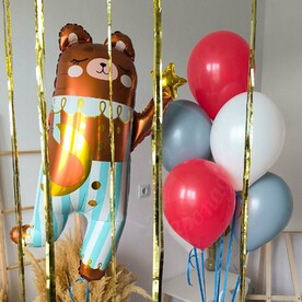 Воздушные шары доя мальчика Мишка в штанишках