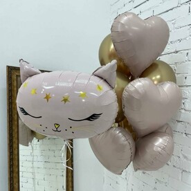 Шары для девочек Розовая Кошка