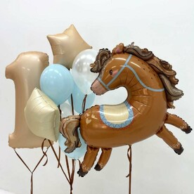 Шары для девочки на годик Карусель