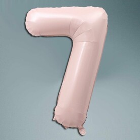 Шар цифра пыльная роза 7
