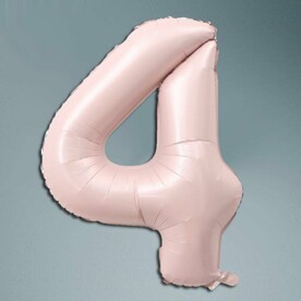 Шар цифра пыльная роза 4