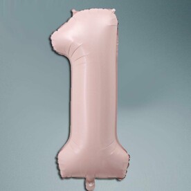 Шар цифра пыльная роза 1