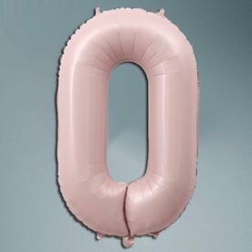 Шар цифра пыльная роза 0
