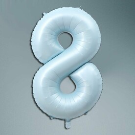 Шар цифра небесный голубой 8