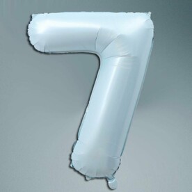 Шар цифра небесный голубой 7