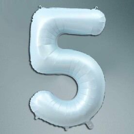 Шар цифра небесный голубой 5