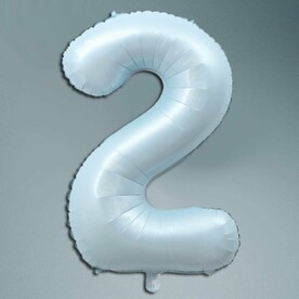 Шар цифра небесный голубой 2