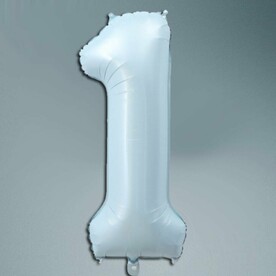 Шар цифра небесный голубой 1