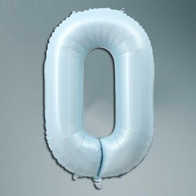 Шар цифра небесный голубой 0