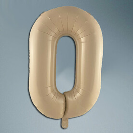 Шар цифра карамельный сатин 0