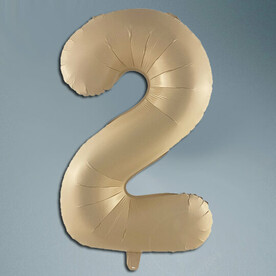 Шар цифра карамельный сатин 2