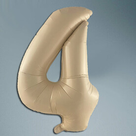 Шар цифра карамельный сатин 4