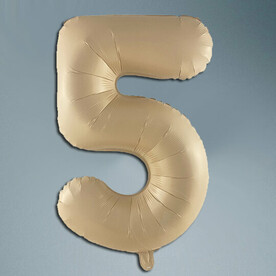 Шар цифра карамельный сатин 5
