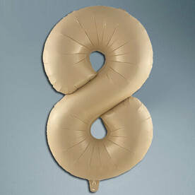 Шар цифра карамельный сатин 8