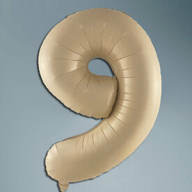 Шар цифра карамельный сатин 9