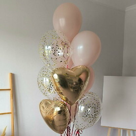 Фонтан из шаров Розовая шампань