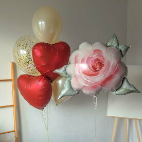 Шары для девушки Рубиновая Роза
