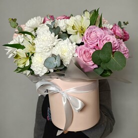 Сборная коробочка с кустовой розой