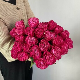 Монобукет пионовидных эквадорских роз