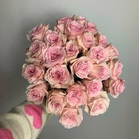 Монобукет из пионовидной розы сорта PINK O HARA