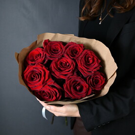 Монобукет из красных роз