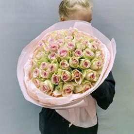 Нежный букет из 51 розы  для мамы 🔥Акция🔥