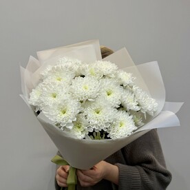Букет белый из Хризантем Алтай