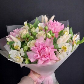 Роза французская 🎉 алстрмеря ✨️ кустовая роза