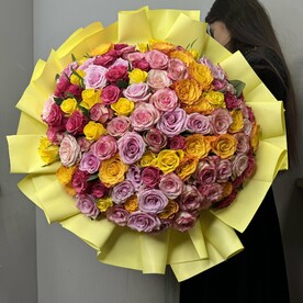 Букет из 101 розы микс 50 см