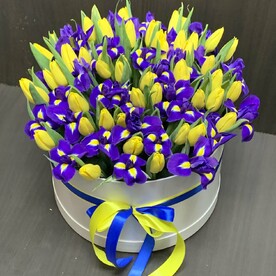 Тюльпан с ирисами