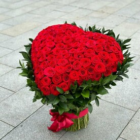 3д сердце из роз