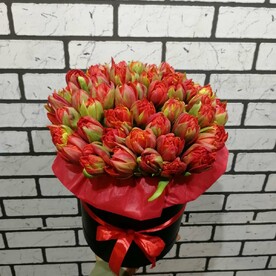 Коробка с тюльпанами