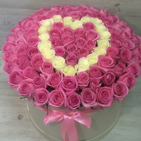 Роза, Оазис, Шляпная коробка