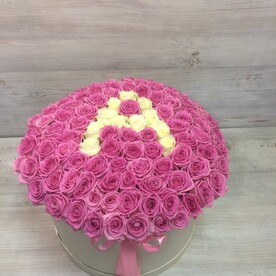 Коробка с розами