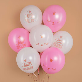 Воздушные шары с днем рождения (15 шт)